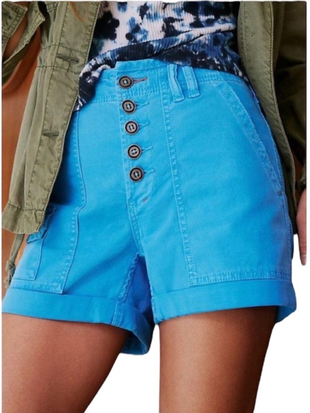 Anthropologie Pilcro blue wanderer shorts size 25